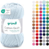 Gründl Laine Cotton Quick uni - laine fine pour crocheter - fil à tricoter – fil à crocheter – brillant et doux pour la peau – 1