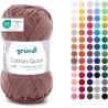 Gründl Laine Cotton Quick uni - laine fine pour crocheter - fil à tricoter – fil à crocheter – brillant et doux pour la peau – 1