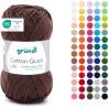 Gründl Laine Cotton Quick uni - laine fine pour crocheter - fil à tricoter – fil à crocheter – brillant et doux pour la peau – 1