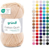 Gründl Laine Cotton Quick uni - laine fine pour crocheter - fil à tricoter – fil à crocheter – brillant et doux pour la peau – 1