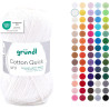 Gründl Laine Cotton Quick uni - laine fine pour crocheter - fil à tricoter – fil à crocheter – brillant et doux pour la peau – 1