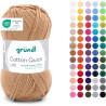 Gründl Laine Cotton Quick uni - laine fine pour crocheter - fil à tricoter – fil à crocheter – brillant et doux pour la peau – 1