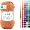 Gründl Laine Cotton Quick uni - laine fine pour crocheter - fil à tricoter – fil à crocheter – brillant et doux pour la peau – 1