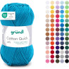Gründl Laine Cotton Quick uni - laine fine pour crocheter - fil à tricoter – fil à crocheter – brillant et doux pour la peau – 1
