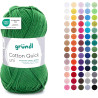 Gründl Laine Cotton Quick uni - laine fine pour crocheter - fil à tricoter – fil à crocheter – brillant et doux pour la peau – 1