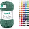 Gründl Laine Cotton Quick uni - laine fine pour crocheter - fil à tricoter – fil à crocheter – brillant et doux pour la peau – 1