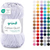 Gründl Laine Cotton Quick uni - laine fine pour crocheter - fil à tricoter – fil à crocheter – brillant et doux pour la peau – 1