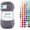 Gründl Laine Cotton Quick uni - laine fine pour crocheter - fil à tricoter – fil à crocheter – brillant et doux pour la peau – 1