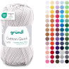 Gründl Laine Cotton Quick uni - laine fine pour crocheter - fil à tricoter – fil à crocheter – brillant et doux pour la peau – 1