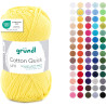 Gründl Laine Cotton Quick uni - laine fine pour crocheter - fil à tricoter – fil à crocheter – brillant et doux pour la peau – 1