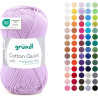 Gründl Laine Cotton Quick uni - laine fine pour crocheter - fil à tricoter – fil à crocheter – brillant et doux pour la peau – 1