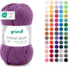 Gründl Laine Cotton Quick uni - laine fine pour crocheter - fil à tricoter – fil à crocheter – brillant et doux pour la peau – 1