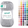 Gründl Laine Cotton Quick uni - laine fine pour crocheter - fil à tricoter – fil à crocheter – brillant et doux pour la peau – 1