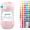 Gründl Laine Cotton Quick uni - laine fine pour crocheter - fil à tricoter – fil à crocheter – brillant et doux pour la peau – 1