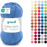 Gründl Laine Cotton Quick uni - laine fine pour crocheter - fil à tricoter – fil à crocheter – brillant et doux pour la peau – 1