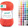 Gründl laine cotton quick uni - laine fine pour crocheter - fil à tricoter – fil à crocheter – brillant et doux pour la peau – 1