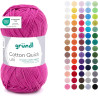 Gründl Laine Cotton Quick uni - laine fine pour crocheter - fil à tricoter – fil à crocheter – brillant et doux pour la peau – 1