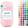 Gründl Laine Cotton Quick uni - laine fine pour crocheter - fil à tricoter – fil à crocheter – brillant et doux pour la peau – 1