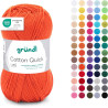 Gründl Laine Cotton Quick uni - laine fine pour crocheter - fil à tricoter – fil à crocheter – brillant et doux pour la peau – 1