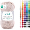 Gründl Laine Cotton Quick uni - laine fine pour crocheter - fil à tricoter – fil à crocheter – brillant et doux pour la peau – 1