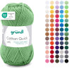 Gründl Laine Cotton Quick uni - laine fine pour crocheter - fil à tricoter – fil à crocheter – brillant et doux pour la peau – 1