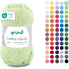Gründl Laine Cotton Quick uni - laine fine pour crocheter - fil à tricoter – fil à crocheter – brillant et doux pour la peau – 1