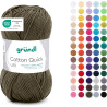 Gründl Laine Cotton Quick uni - laine fine pour crocheter - fil à tricoter – fil à crocheter – brillant et doux pour la peau – 1