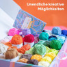 Gründl Laine Cotton Quick uni valise de 70 couleurs avec instructions - laine fine pour crocheter - fil à tricoter - doux pour l