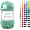 Gründl Laine Cotton Quick uni - laine fine pour crocheter - fil à tricoter – fil à crocheter – brillant et doux pour la peau – 1