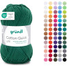 Gründl Laine Cotton Quick uni - laine fine pour crocheter - fil à tricoter – fil à crocheter – brillant et doux pour la peau – 1