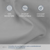 Dreamzie Drap Housse 90x200 Bonnet 35 cm pour Matelas Épais (Adapté Aussi 90x190) - 100% Microfibre - Anthracite, Certifié sans 