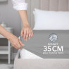 Dreamzie Drap Housse 120x200 Bonnet 35 cm pour Matelas Épais - 100% Microfibre - Anthracite, Certifié sans Produits Chimiques (O
