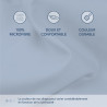 Dreamzie Drap Housse 140x190/200 Bonnet 35 cm pour Matelas Épais - 100% Microfibre - Bleu, Certifié sans Produits Chimiques (Oek