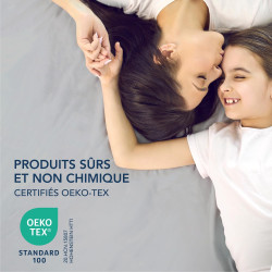 Dreamzie Drap Housse 80x200 Bonnet 35 cm pour Matelas Épais (Adapté Aussi 80x190) - 100% Microfibre - Gris, Certifié sans Produi