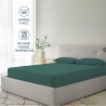 Dreamzie Drap Housse 80x200 Bonnet 35 cm pour Matelas Épais (Adapté Aussi 80x190) - 100% Microfibre - Vert Pétrole, Certifié san