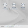 Dreamzie Drap Housse 90x200 Bonnet 35 cm pour Matelas Épais (Adapté Aussi 90x190) - 100% Microfibre - Gris, Certifié sans Produi