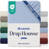Dreamzie Drap Housse 100x200 Bonnet 35 cm pour Matelas Épais - 100% Microfibre - Bleu, Certifié sans Produits Chimiques (Oeko TE