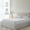 Dreamzie Drap Housse 120x200 Bonnet 35 cm pour Matelas Épais - 100% Microfibre - Gris, Certifié sans Produits Chimiques (Oeko TE
