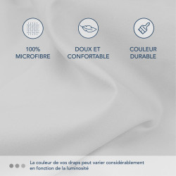 Dreamzie Drap Housse 150 x 190/200 Bonnet 35 cm pour Matelas Épais - 100% Microfibre - Gris, Certifié sans Produits Chimiques (O