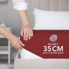 Dreamzie Drap Housse 160x200 Bonnet 35 cm pour Matelas Épais - 100% Microfibre - Bordeaux, Certifié sans Produits Chimiques (Oek