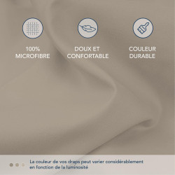 Dreamzie Drap Housse 160 x 200 Bonnet 35 cm pour Matelas Épais - 100% Microfibre - Lin, Certifié sans Produits Chimiques (Oeko T