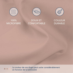 Dreamzie Drap Housse 160 x 200 Bonnet 35 cm pour Matelas Épais - 100% Microfibre - Rose Clair, Certifié sans Produits Chimiques 
