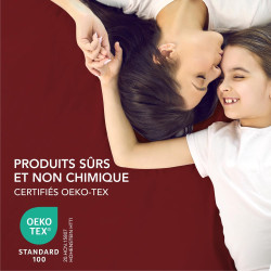 Dreamzie Drap Housse 180x200 Bonnet 35 cm pour Matelas Épais - 100% Microfibre - Bordeaux, Certifié sans Produits Chimiques (Oek