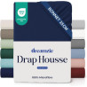 Dreamzie Drap Housse 200x200 Bonnet 35 cm pour Matelas Épais - 100% Microfibre - Bleu Foncé, Certifié sans Produits Chimiques (O