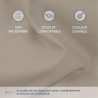 Dreamzie Drap Housse 200x200 Bonnet 35 cm pour Matelas Épais - 100% Microfibre - Lin, Certifié sans Produits Chimiques (Oeko TEX
