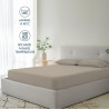 Dreamzie Drap Housse 200x200 Bonnet 35 cm pour Matelas Épais - 100% Microfibre - Lin, Certifié sans Produits Chimiques (Oeko TEX