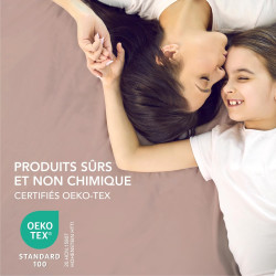 Dreamzie Drap Housse 200x200 Bonnet 35 cm pour Matelas Épais - 100% Microfibre - Rose Clair, Certifié sans Produits Chimiques (O