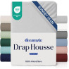 Dreamzie Drap Housse 135 x 190/200 Bonnet 35 cm pour Matelas Épais - 100% Microfibre - Gris, Certifié sans Produits Chimiques (O