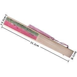 Kibon Éventails pliants, éventails en bambou avec pampille pour cadeaux d'anniversaire, danse, cosplay, fête de mariage, décorat