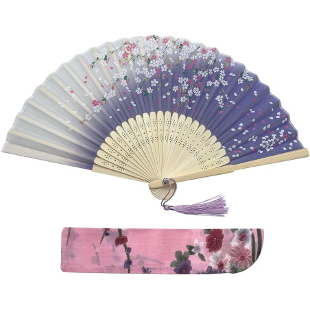 Kibon Éventails pliants, éventails en bambou avec pampille pour cadeaux d'anniversaire, danse, cosplay, fête de mariage, décorat